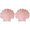 2PK LVD Shell Plate Ceramic Home/Lounge Decor 17cm Nude
