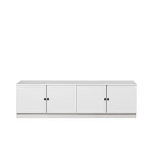 European Cabinetry Hampton Round Black Bucharest TV Unit White