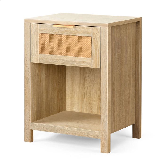 Alfordson Bedside Table 1 Drawer Wood