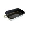 Urban Style Enamelware 2.2L Baking Dish w/ Black Rim - White/Charcoal
