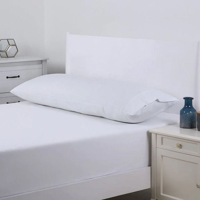 CottonMore 350TC Plain White Cotton Body Pillowcase 48x150cm