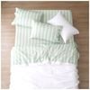Renee Taylor 250TC Frankie Patterned Cotton Sheet Set Green Stripe Long Single