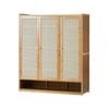 Oikiture 7-Tier 3 Doors Shoe Storage Cabinet Shoes Rack Organiser Shelf Brown