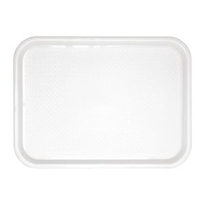 Olympia Kristallon Fast Food Tray Polypropylene White Large 450mm