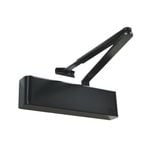 Zanda 55mm Black Slimline Closer Cover & Flat Bar Armset Door Closer