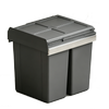 Kaboodle 2 x 31L Grey Side Mount Pullout Bins