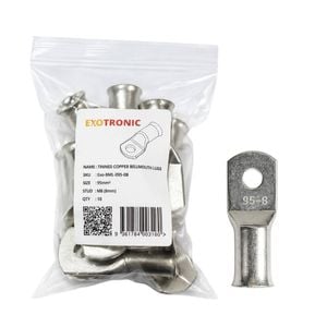 10 Pack of Exotronic 95mm² Copper Lug M8 | Bellmouth