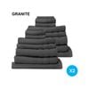 Royal Comfort Eden Towel Set 600GSM Absorbent Granite 16 Piece
