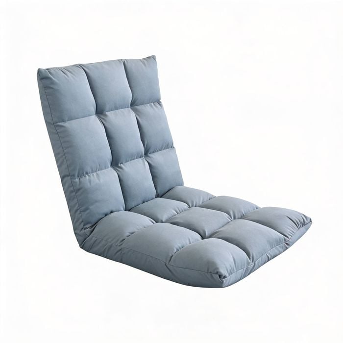 Soga Light Grey Flannel Lounge Chair Cushion Soft Comfortable Seat Pad