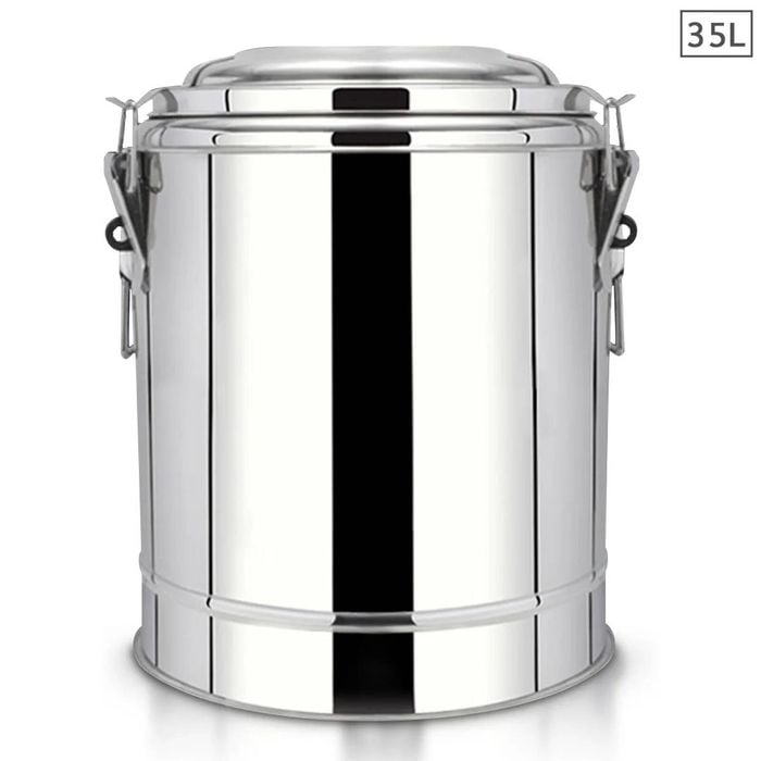 SOGA 35L Stainless Steel Insulated Stock Pot