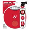 Diablo 150mm 80 Grit StickFast Sanding Sheet - 5 Pack