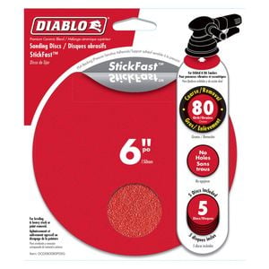 Diablo 150mm 80 Grit StickFast Sanding Sheet - 5 Pack