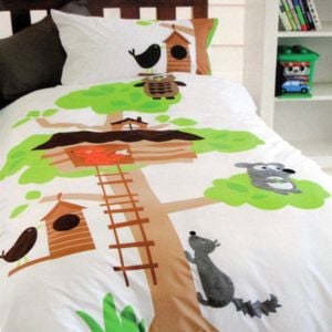 Happy Kids Tree House Quilt Cover Set Single