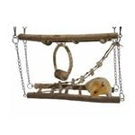 Rosewood Hamster Activity Suspension Wooden Gerbils/Ferrets Pet Bridge Natural