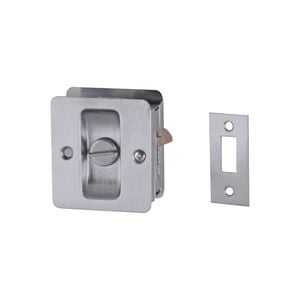 Schlage Satin Chrome Cavity Privacy Sliding Pull Door Lock