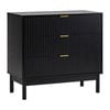 Cooper & Co. Apia 80cm Chest of 3 Drawers Black
