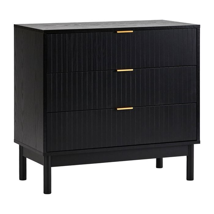 Cooper & Co. Apia 80cm Chest of 3 Drawers Black