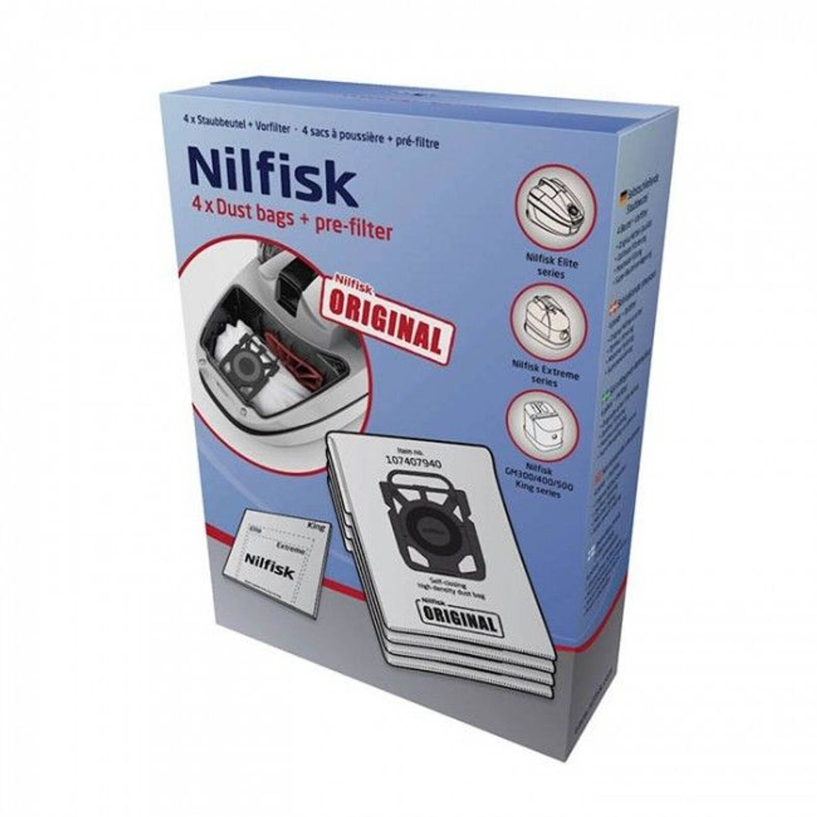 Nilfisk DP 9000 ダストバッグ 10枚入り✖️5パック Nilfisk Vacuum Bags Genuine For Elite Extreme(107407940