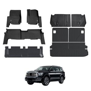 AUSGO Floor Mats Boot Liner Back Seat Protector Set for GWM Tank 500 7-Seat 2024-Onwards Floor Liners Cargo Mat Kick Mats