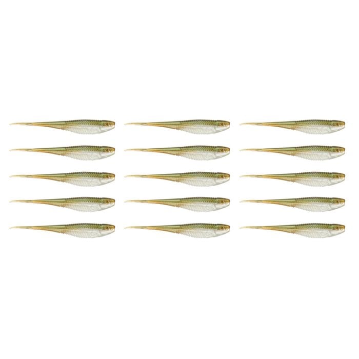 3x 5PK of 5 In Rapala Crush City The Jerk Soft Plastic Minnow Lures - Glowshad