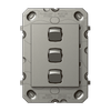 HPM ARTEOR 3 Gang Wall Switch - Grid Only - Magnesium