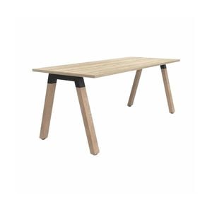 Olg Plantation Single Solid Oak Frame New Oak Ravine Top Office Desk L1200mm X W750mm