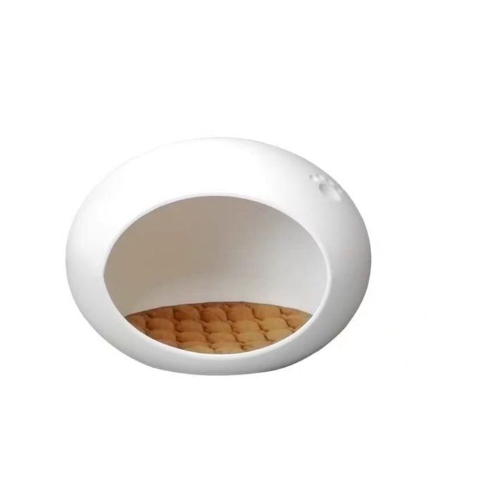 Yes4pets Medium Cave Cat Kitten Box Igloo Cat Bed House Dog Puppy House White