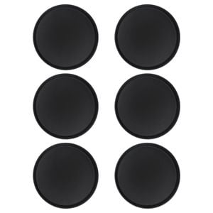 Argon Tableware Round Serving Trays - 40.5cm Reusable Non Slip Stackable Rubberized Surface Platter Food Drinks Tray - Set Of 6