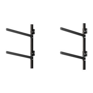 VEVOR 2 Kayak Storage Rack Black Heavy Duty Adjustable Wall Mount Stand for Shed Dock