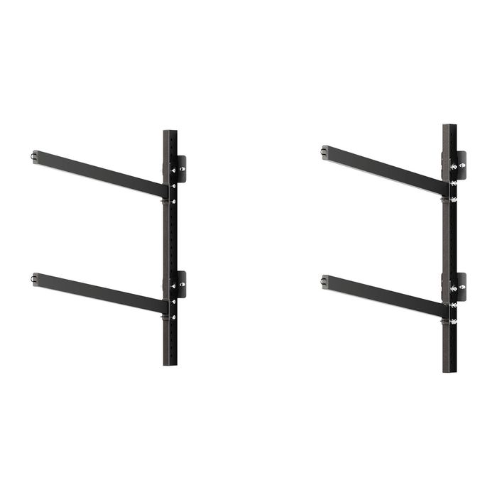 VEVOR 2 Kayak Storage Rack Black Heavy Duty Adjustable Wall Mount Stand for Shed Dock