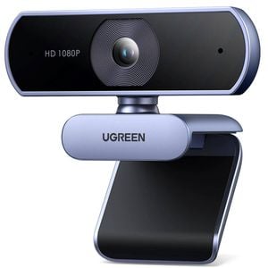 NNEOBA 1080P HD Webcam Dual Mics Auto Light Correction Black