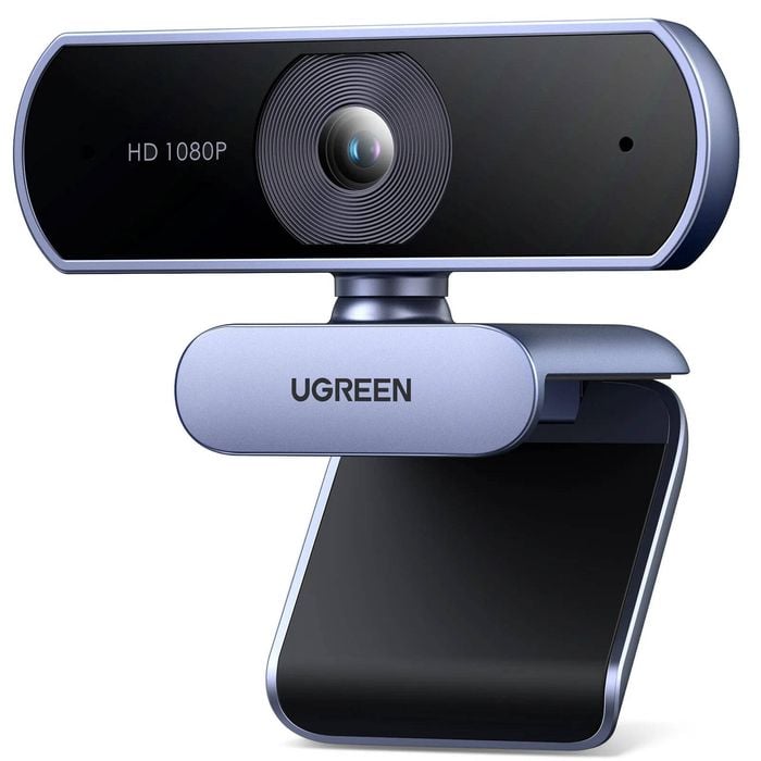NNEOBA 1080P HD Webcam Dual Mics Auto Light Correction Black