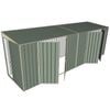 Build-a-Shed 1.5 x 6 x 2m Skillion Dual Double Hinged Side Doors Shed - Green