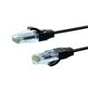 4Cabling 2m Black CAT6A Thin U/UTP LSZH 28 AWG RJ45 Network Cable - 50 Pack