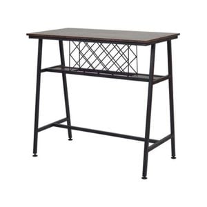 Viviendo Dining Table, Bar Table with Wine Storage Rack - Industrial Style