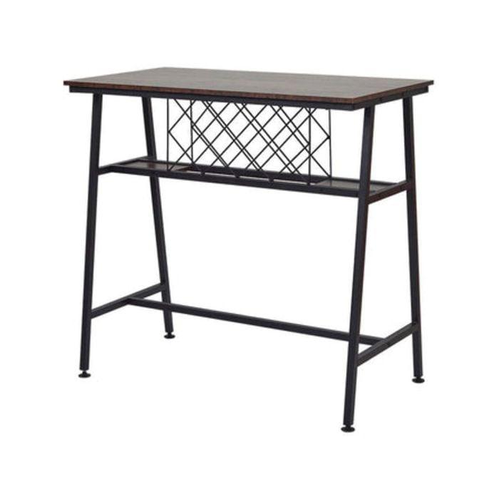 Viviendo Dining Table, Bar Table with Wine Storage Rack - Industrial Style