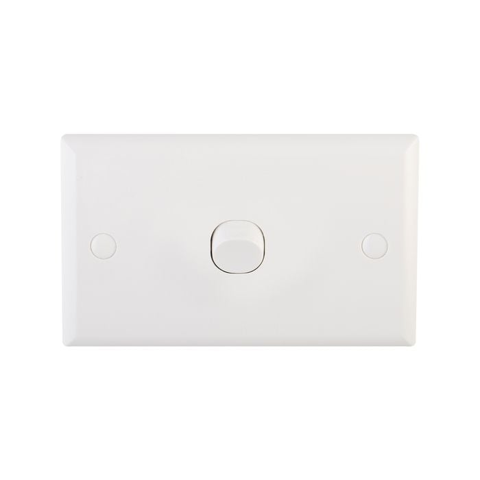 DETA White 1 Gang Solid Plate Single Switch