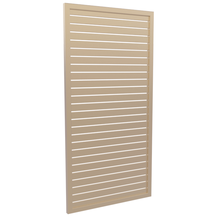 ProtectorAl 300-1000W X 1001-2000H Primrose Aluminium Welded Slat Panel Horizontal 9mm Gap