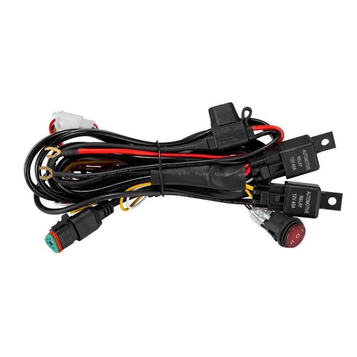 Lightfox 40A High Beam Wiring Harness With DT 3-Pin Connectors Fit LED Pod Light