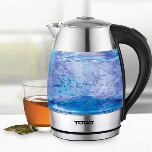 TODO 1.7L Glass Electric Cordless Kettle - 0408394