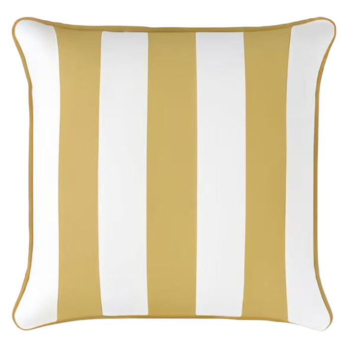 Mojo 45cm Cabana Stripe Yellow Cushion Cover with Pipe