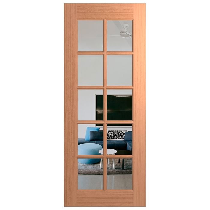 Hume Doors & Timber 620 x 2040 x 35mm Internal Door SPM Lincoln Clear Glass LIN10