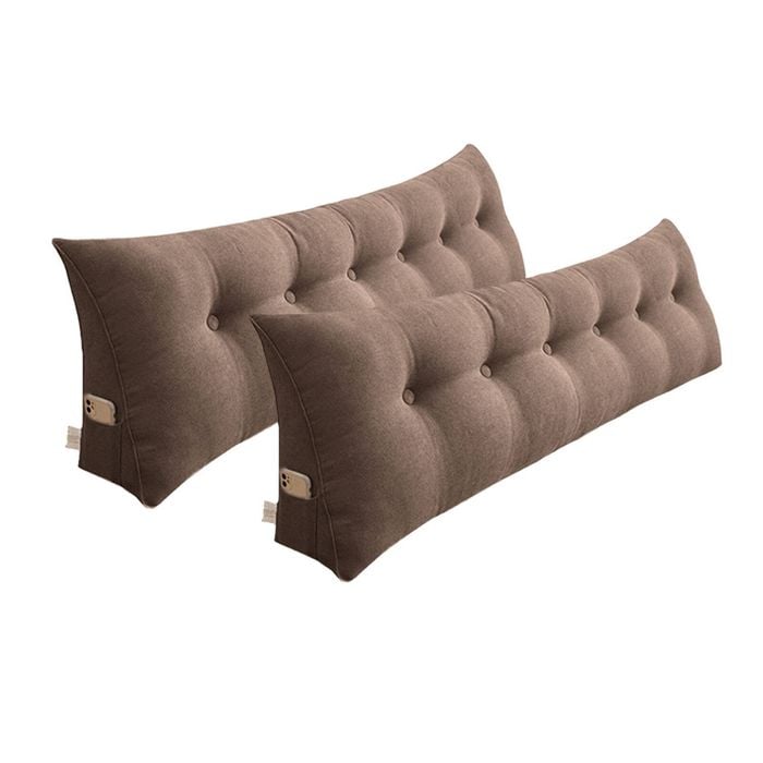 SOGA 2x 180cm Coffee Wedge Pillows