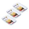 3PK Lemon & Lime Yorkshire Glass Bakeware 1L 25.5X15X4.5cm
