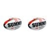 2PK Summit Global Advance Rugby League Synthetic Ball 3.0 Size 4 White/Green