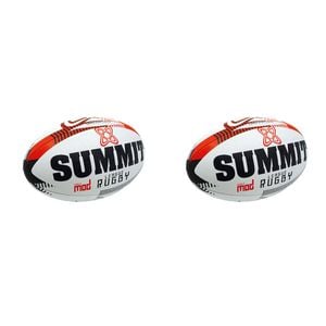 2PK Summit Global Advance Rugby League Synthetic Ball 3.0 Size 4 White/Green