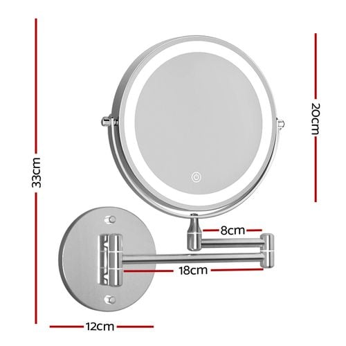 Embellir Make Up Double-Sided Extendable Makeup Mirror Silver ...