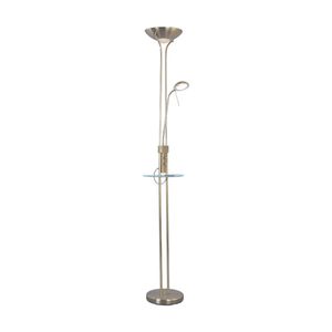 Lexi Lighting Seed USB LED Mother & Child Floor Lamp Antique Brass 180cm