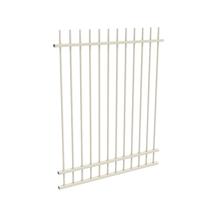 ProtectorAl 350 - 1200 x 1500mm Surfmist Aluminium Picket Top Pool Fence Panel With Mid Rail