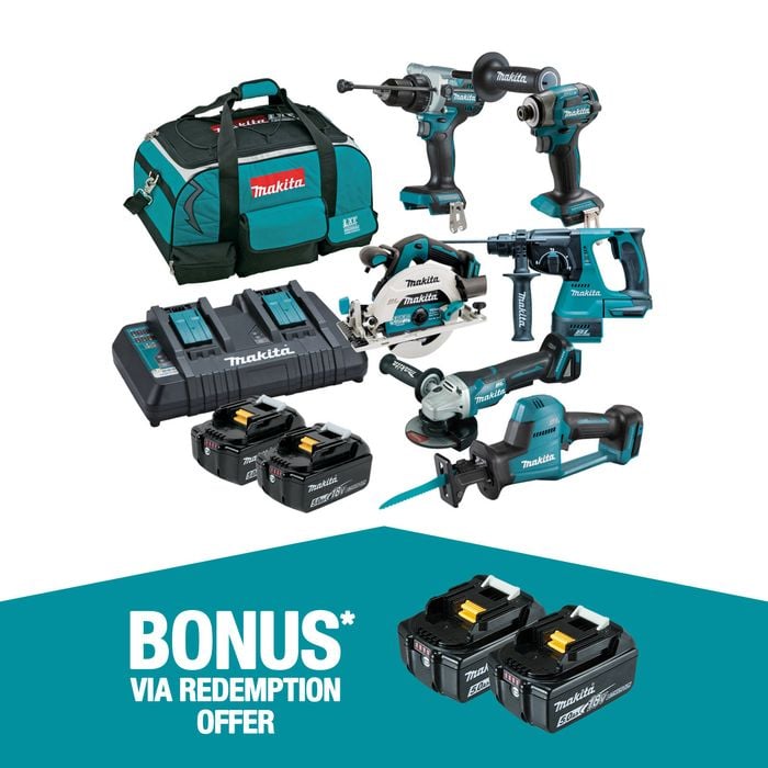 Makita 18V Brushless 6 Piece Combo Kit DLX6136TX1